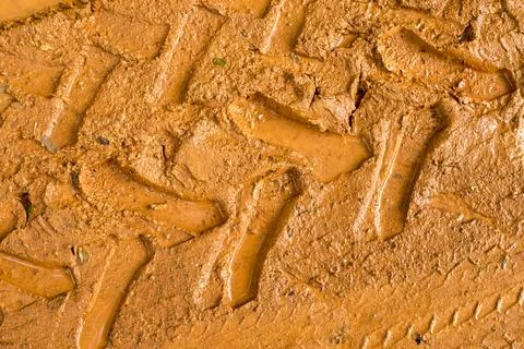 Float wheel tractor on the road Foto stock