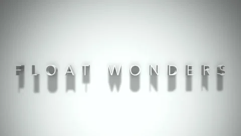 Float wonders 3D title animation white text on a white background Stock Footage 300618450