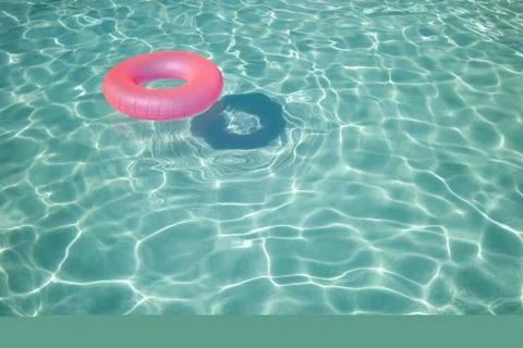 Floatation device in a swimming pool Foto stock