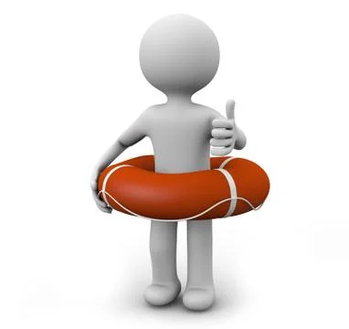 Floater man Stock Illustration