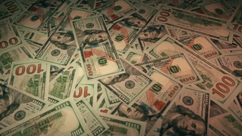 Floating $100 Bills 4k loop, Wealth, Money, Economy, Investment background Vidéo 306483558