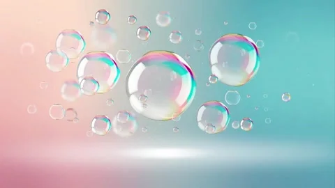Floating 3D Bubbles: Clean 4K Animation Background for Branding and Web Design. Stock Footage 295809944