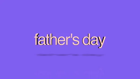 Floating 3d Father's Day text in pink on a purple background 動画素材 271632279