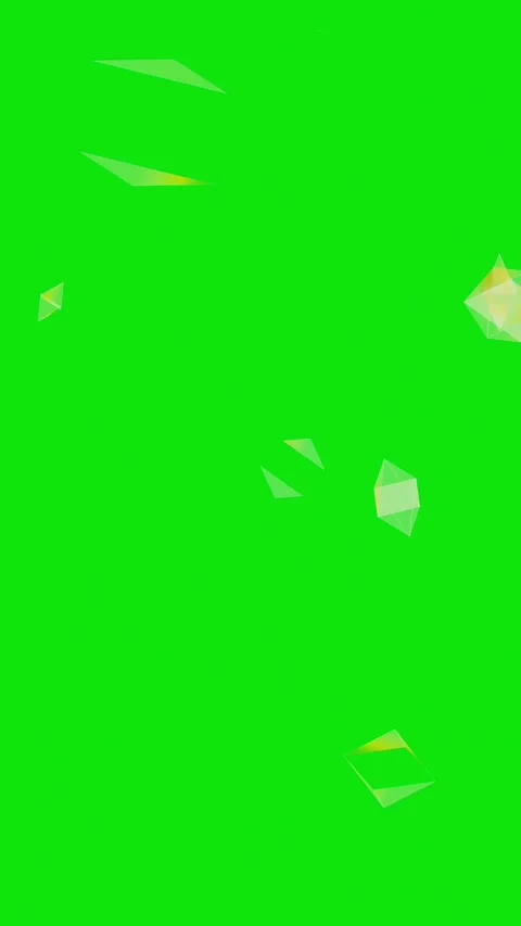 Floating 3D Geometric Diamond Shapes on Green Screen Stock Footage 337094374