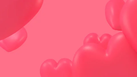 Floating 3D Hearts Background with Alpha Channel Stock-Footage 122916065
