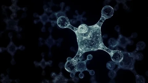 Floating 3D molecules. Vidéo 72079273