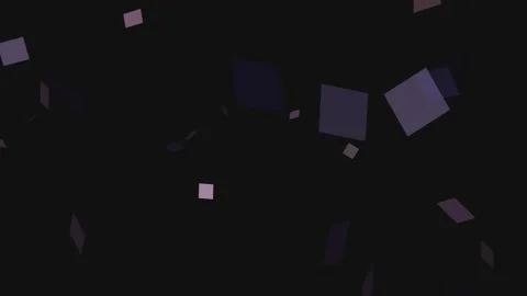 Floating 3D Motion Triangles, Purple Geometric Quad Polygon Particle Overlay Stock Footage 340596080
