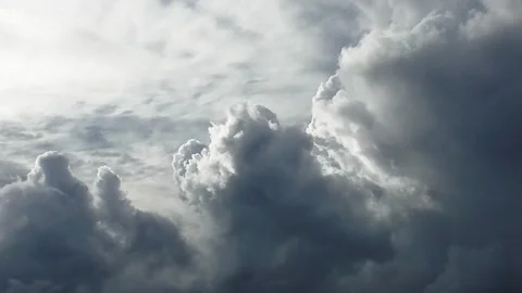 Floating above the Cumulus Cloud Stock Footage 295590986