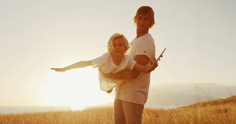 Floating above the golden fields Stock Footage 101397753