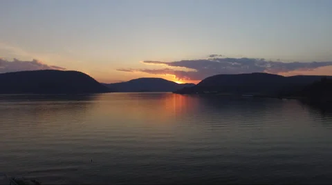 Floating Above Hudson River Video stock 64145754