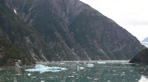 Floating Alaskan Icebergs Stock Footage 33735838