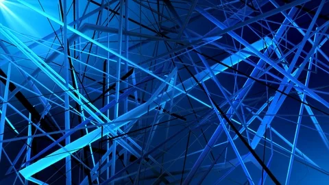Floating and Moving Abstract Geometric Animation Background Stock-Footage 91384639