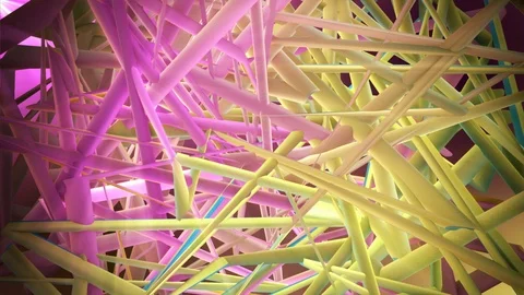 Floating and Moving Abstract Geometric Animation Background 스톡 동영상 91384897