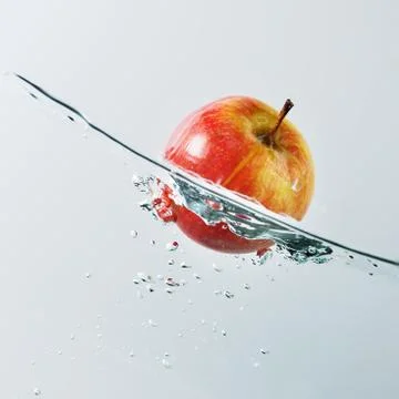 Floating apple Stock Photos