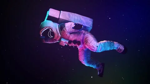 Floating Astronaut 4k Stock Footage 145835849