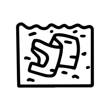Floating bag line vector doodle simple icon Stock Illustration