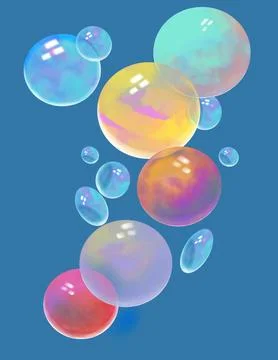 Floating ballons Illustrazione stock