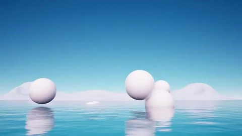 Floating balls Over Water Surface 库存影片 313038476