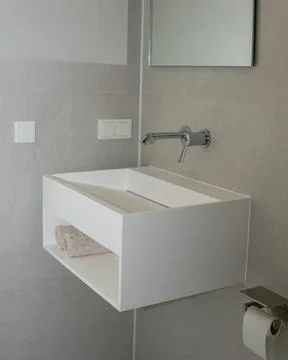 Floating Bathroom Vanity Stock Photos