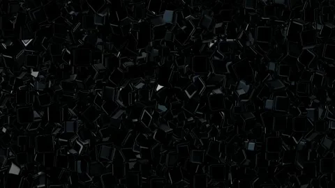 Floating Black Cubes, Exclusive, Reflection, Background Stock Footage 299657329