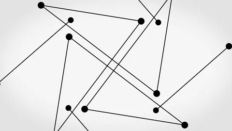 Floating Black Geometric Squares On The White Background Stock Footage 145084711