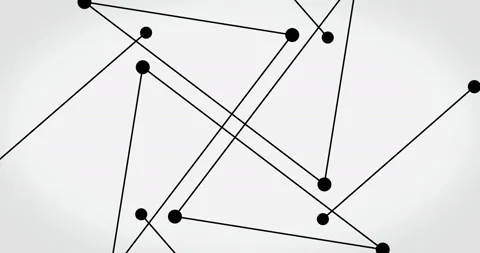 Floating Black Geometric Squares On The White Background Stock Footage 145160601