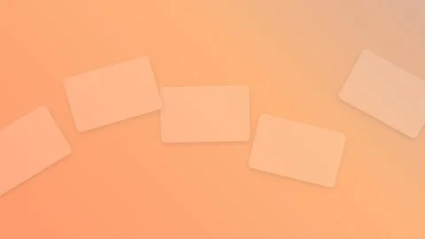 Floating blank rectangular cards set against a soft gradient background 库存影片 336262449
