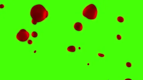 Floating Blood Bubbles Effect Green Screen 4K Animation Motion Background Stock Footage 324705772