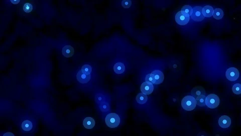 Floating Blue Concentric Glow Dots Abstract Motion Background Loop 2 Stock Footage 101822616