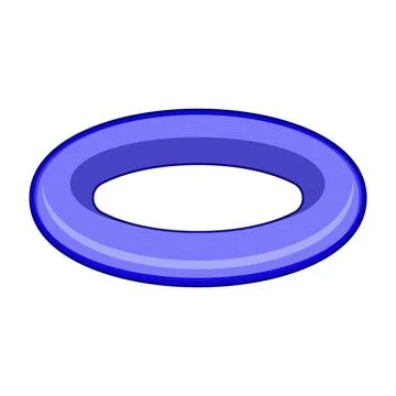 Floating blue geometric torus shape object Stock-Illustration