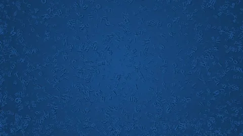 Floating Blue Letters And Numbers Digital Background 動画素材 344590210