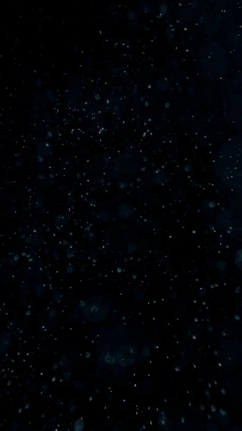 Floating blue particles and luminous points in a dark abstract field Stock Footage 344967405