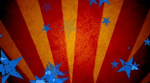 Floating Blue Stars with Circus Theme Vidéo 12453665