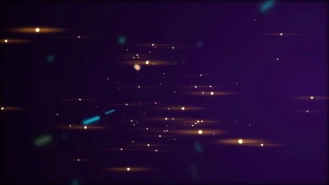 Floating blur bokeh circle and flickering colorful rays of light beaming Stock Footage 124320043