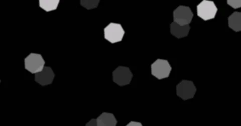 Floating blurred octagonal shapes forming abstract art on dark backdrop, with Stock Illustration