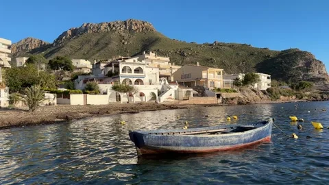 Floating boat Video stock 329315757