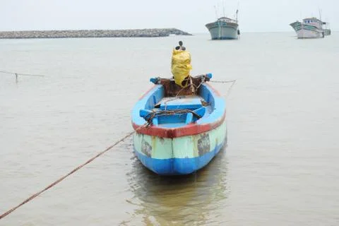 Floating boat Stock Photos