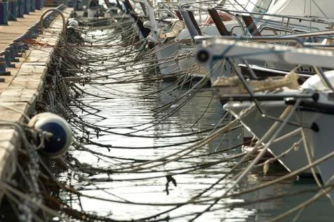 Floating boats Stock Photos