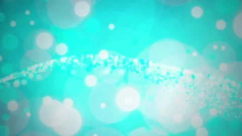 Floating bokeh circles and particle wave flow in a seamless loop Stock Footage 342519153