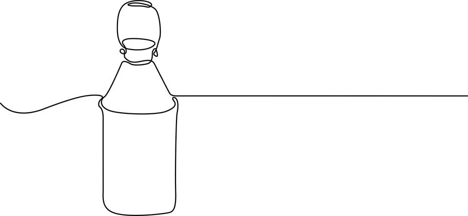 Floating bottle in water Vector Stockillustratie