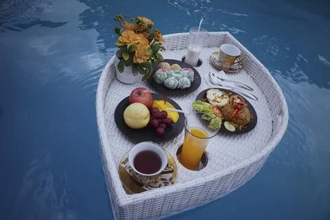 Floating breakfast Stock Photos