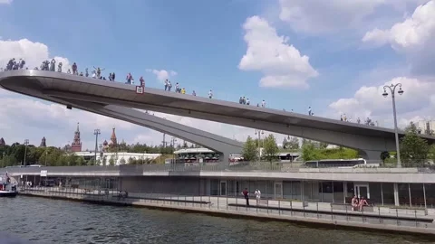 Floating bridge Stock Footage 147436555