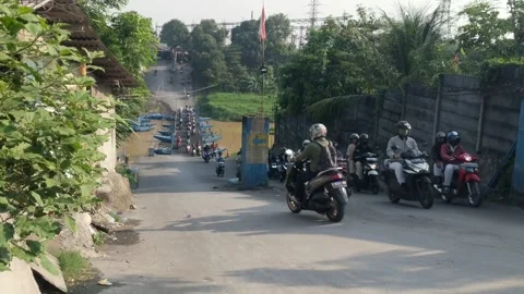 Floating bridge Stock Footage 259758538