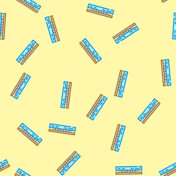 Floating bridge vector seamless pattern Illustrazione stock