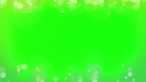 Floating bright bokeh particles against vibrant green backdrop Stock Footage 345217876