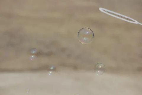 Floating Bubble In The Air Stock Photos