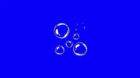 Floating Bubble Animation Blue Screen Background 库存影片 337593319