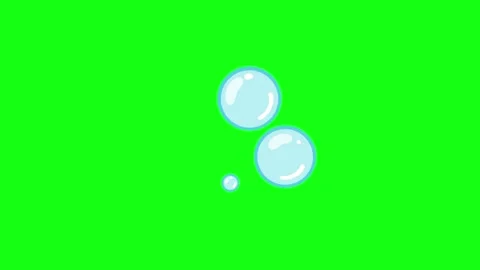 Floating Bubble Animation Green Screen Stock Footage 337924065