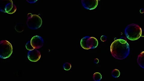 Floating bubble particle loop animation Stock Footage 161213154