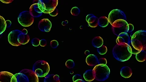Floating bubble particle loop animation Stock Footage 161213666